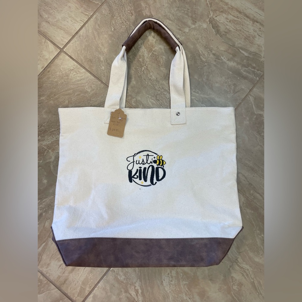 Tote Bag “Just Be Kind” Cotton canvas bag